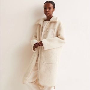 H&M Long Faux Shearling Jacket